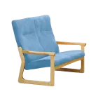 BE - 2 dvojkřeslo, koženka ROXA 5.08 - koženka světle modrá